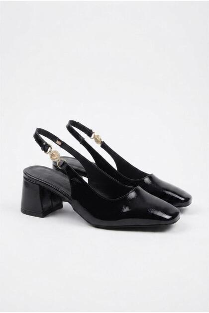 129-2655 Kut Open Toe 5 cm Thick Heeled Women's Shoes