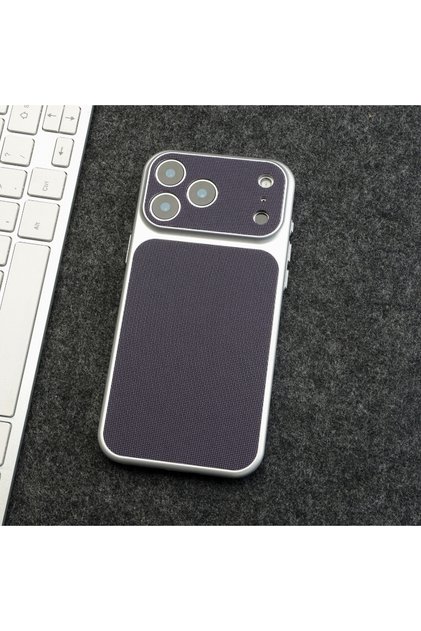 iPhone17 Pro Max Purple Vintage Woven Leather Textured Phone Case For iPhone 17 16 15 14 13 12 Pro M