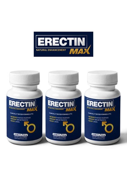 Erectin Max Natural Male-Enhancement 30 Caps / Erkeklere Özel Takviye 30'lu X 3 Adet