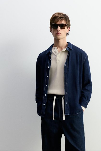 Oversize denim gömlek
