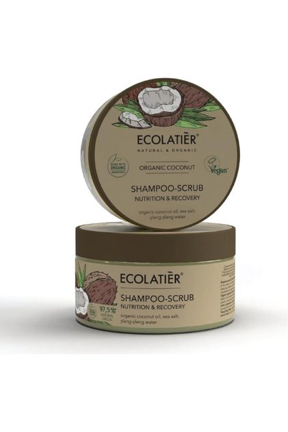Nutrition and Recovery Shampoo Scrub with Organic Coconut 250 ml