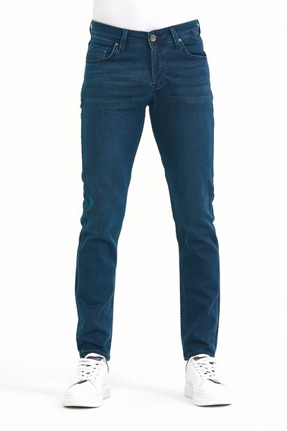 Digital Jeans Örme Hamur Kumaş Dar Kesim Erkek Açık Haki Renk Kot Pantolon - 3
