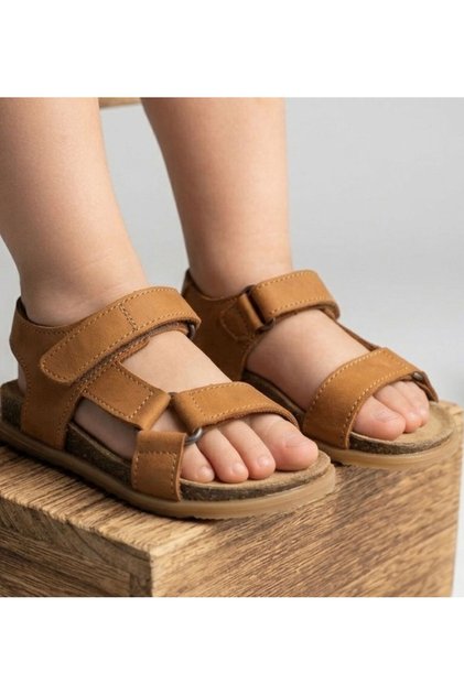 Genuine Leather Anatomical Cork Sole Children's Sandals