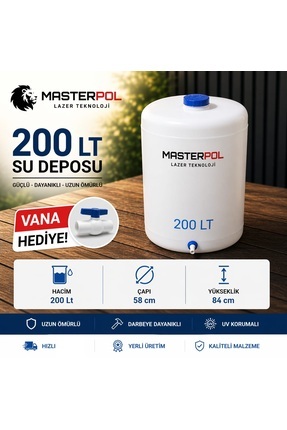 Promaster 300 Lt Dikey Su Deposu Vana Hediyeli Tankı Bidonu