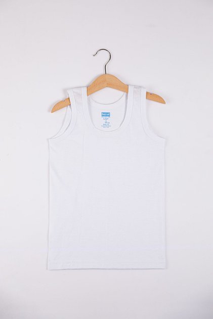 1501 100% Cotton Boys' Undershirts 4 Pack-White-0-1 Years Old