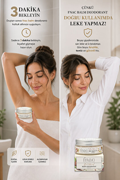 fnac %100 Doğal İçerikli Ter Kokusu Önleyici Krem Deodorant