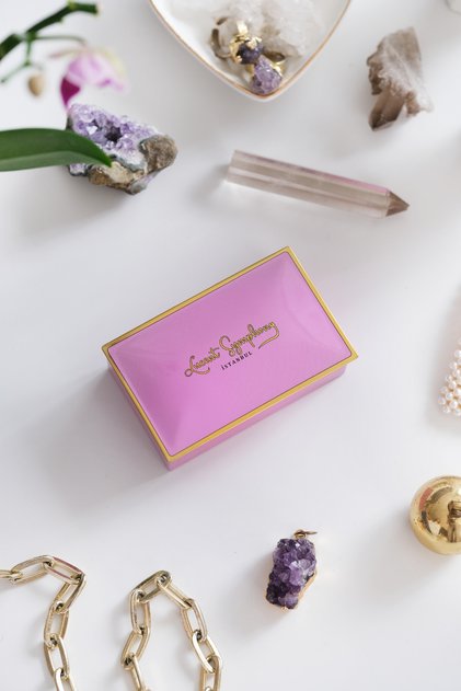 Pembe & Gold (94 x 59 x 36 mm) - Premium Metal Hediye, Takı ve Saklama Kutusu