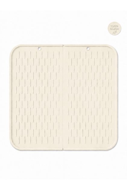 %100 Silikon Bulaşık Kurutma Matı – PVC ve Plastik İçermez – Bulaşık Altlığı – Bulaşık Kurutmalığı – Ekru