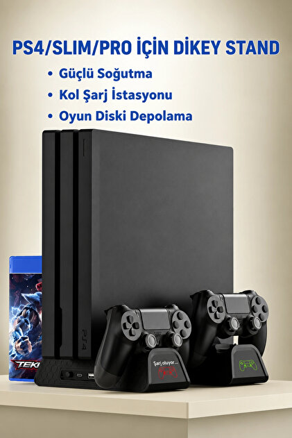 Blackbird Game Center Hepu TP4-882C PS4 3 Soğutma Fanlı Stand Şarj