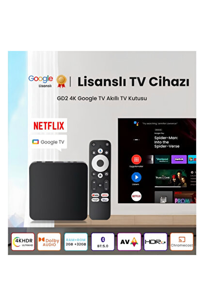 Dcolor® Dcolor GD2 Android 14 Google TV 4K Lisanslı Ultra HD TV