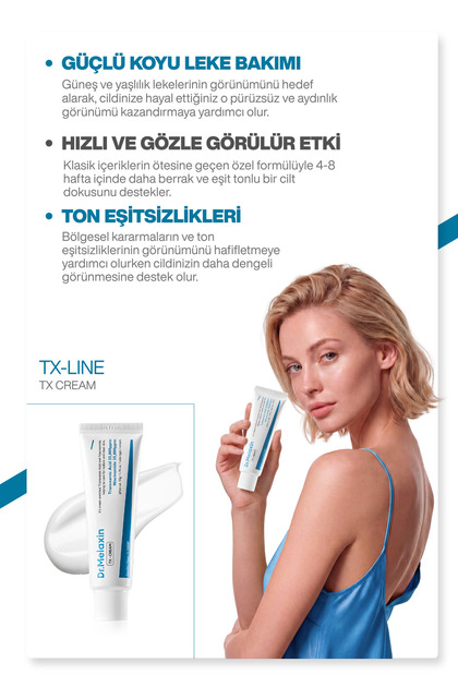 Dr.Melaxin TX CREAM Derin Koyu Lekeler, Güneş Lekeleri İçin Anti