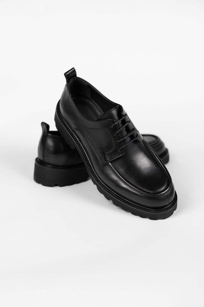 Genuine Leather Shoes Black Patent Leather