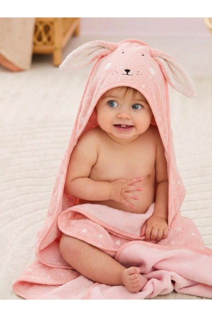 Outlet 100% Cotton Baby Girl-Boy Bath Towel Swaddle Powder/Rabbit