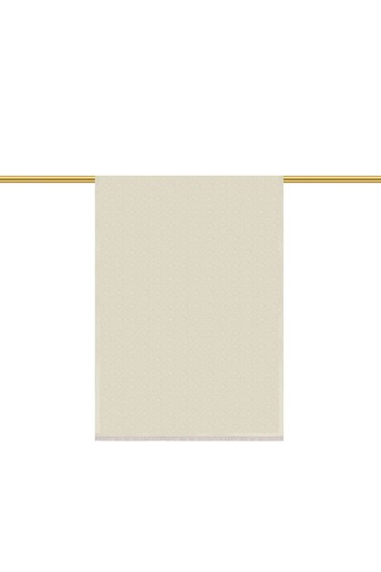 Cream Ring Pattern Jacquard Silk Shawl