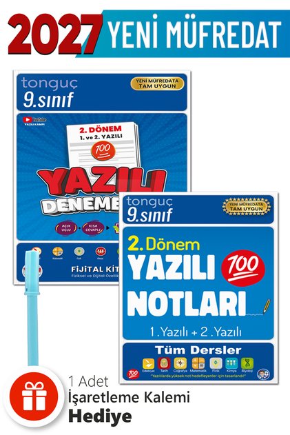 9. Sınıf 2. Dönem 1 ve 2. Yazılı Denemeleri Ve Yazılı Notları + Hediyeli