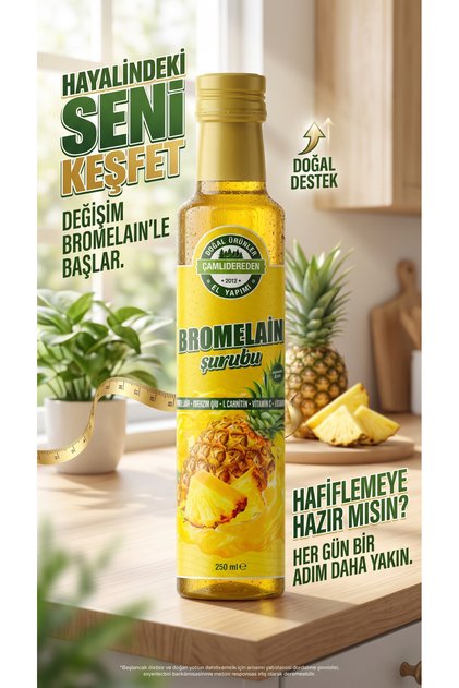Ananas Ekstreli C Vitamini Bromelain Şurubu 250ml