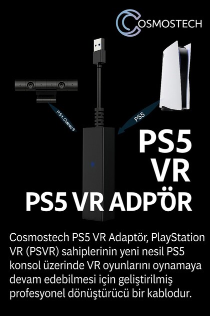 cosmostech Ps5 Vr Adaptör – Ps4 Sanal Gerçeklik Gözlüğü Vr Kamera