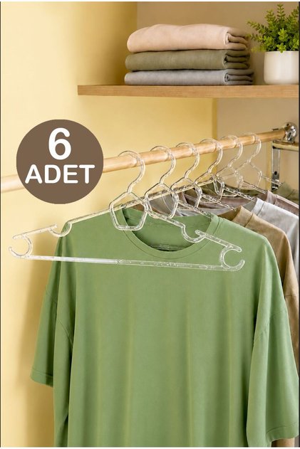 6 Pieces Transparent Clothes Hangers Crystal Hangers