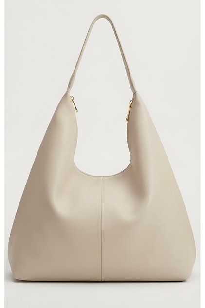 Soft Textured Women's Hobo Casual Shoulder Bag - Large Size Bag with Stitching Detail