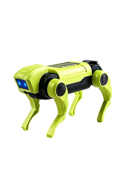 Green Small Electric Robot Dog Toy Mini size Electronic Pets DIY Installation Imitates Animals Child