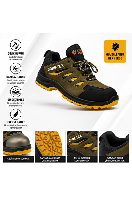 Foot İş Güvenliği Ayakkabısı, Gore Tex Çift Yoğunluklu Taban, Anti-Slip Kaymaz, Şok Emici, Süet İş Güvenlik Ayakkabısı ( May Safe )