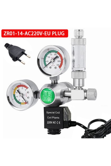 W21.8 ZR01-14-AC220V-EU Aquarium DIY CO2 Regulator Solenoid Bubble Counter CO2 Control System Reacti