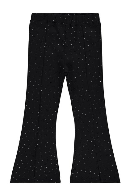 Civil Girls' Stoned Slit Leggings |   Steel Stone |   School Nursery and Daily Use - Black