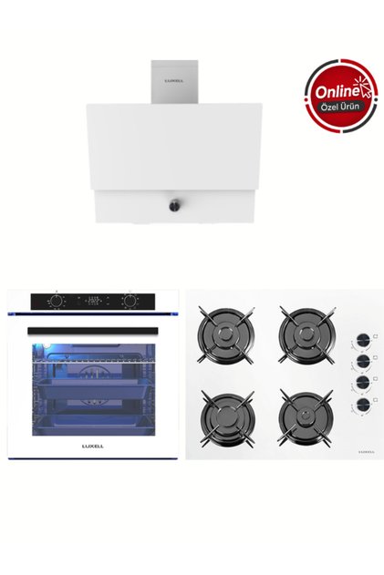 88 Lt Plus Beyaz Cam Ankastre Set