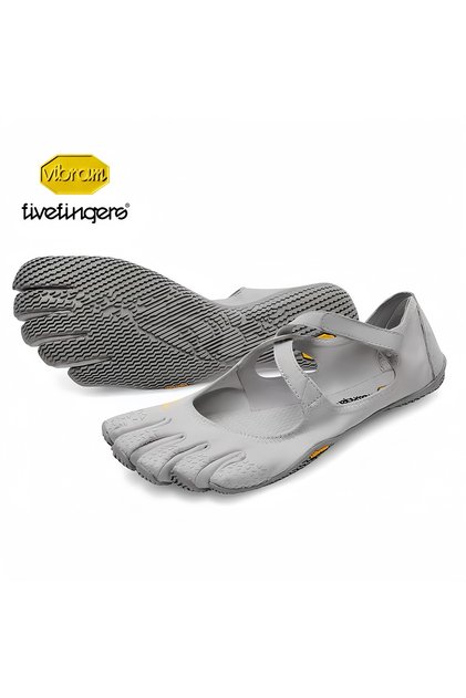 Vibram Five-Finger Barefoot Footwear for Ladies, Soft Anti Slip Sole Indoor Trainers for Yoga Pilates Dancing General Fitness, VSOUL, Grey