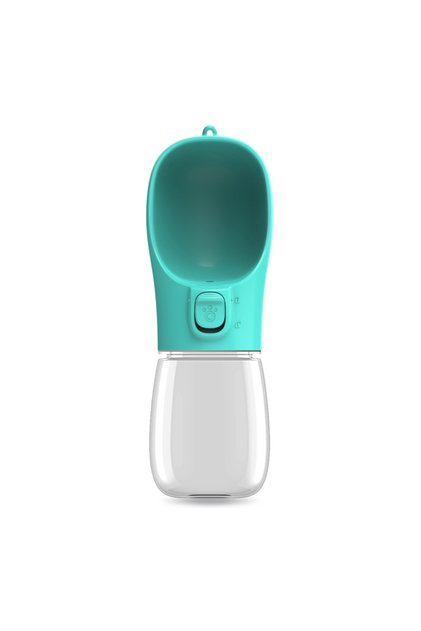 300ml-PET turquoise Portable Dog Water Bottle For Small Large Dogs Cat Outdoor Leakproof Walking Dri