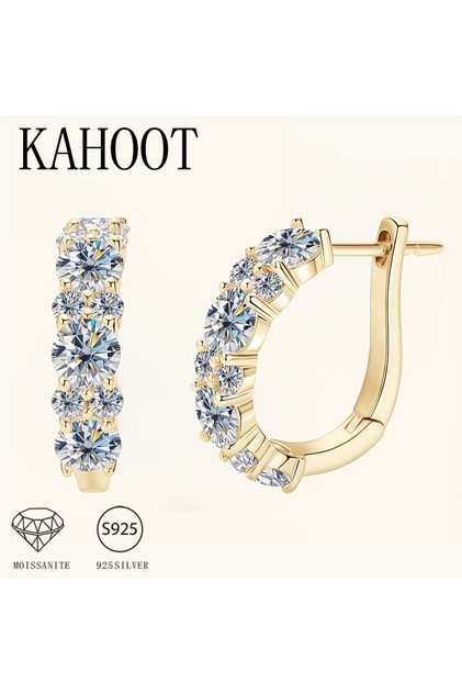 0.3ct 925 Sterling Silver Moissanite Earrings - Simple, Elegant, Classic, Versatile, High-Quality, S