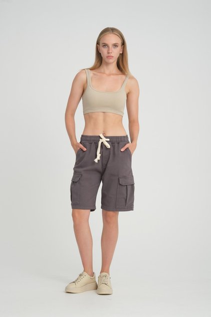 Comfort Fit Bermuda Shorts with Cargo Pockets (Ag-2Y)