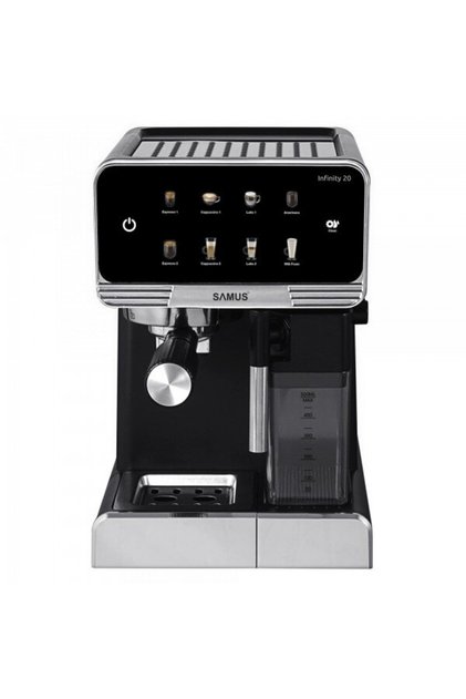 INFINITY 20 Manual Espresso Maker, 1350 W, 20 Bar, 1800 ml Δεξαμενή νερού, 500 ml Δεξαμενή γάλακτος, 7 επιλογές καφέ, ακροφύσιο αφρισμού γάλακτος και αποσπώμενος δίσκος συλλογής