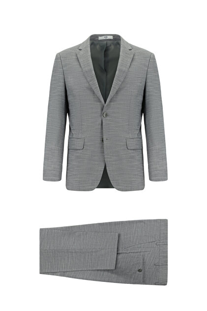 7 Drop Slim Fit Slim Fit Patterned Suit
