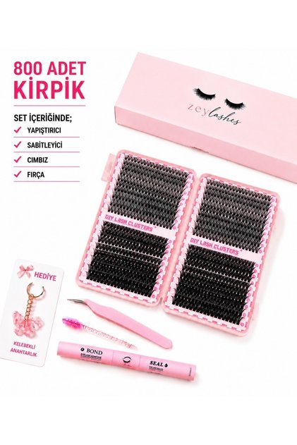 Takma Kirpik Seti - 800 Demet Kirpik - 30,40,60,80D Volüm