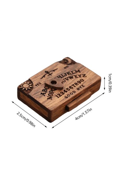 Wood Mini Ouija Board With Drawer Wooden Miniature Spirit Board Miniatures With Planchettes Emotiona