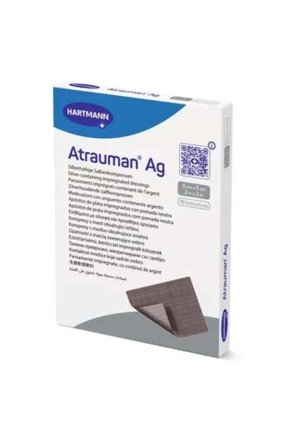 Pansament Cu Unguent Neutru Si Argint Atrauman Ag, 5 x 5 cm, 10 bucati,