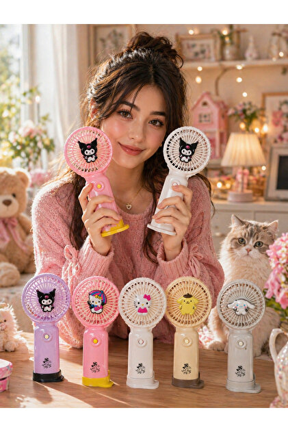 intermax Mini Fan Vantilatör Şarj Edilebilir Pilli - Karışık Renk