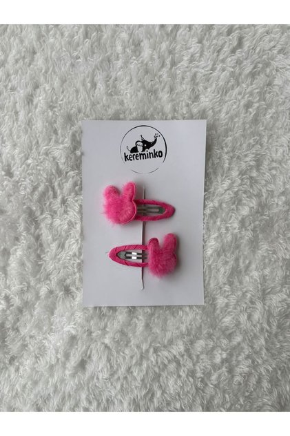 Baby Girl & Child Rabbit Plush Snap Buckle Set