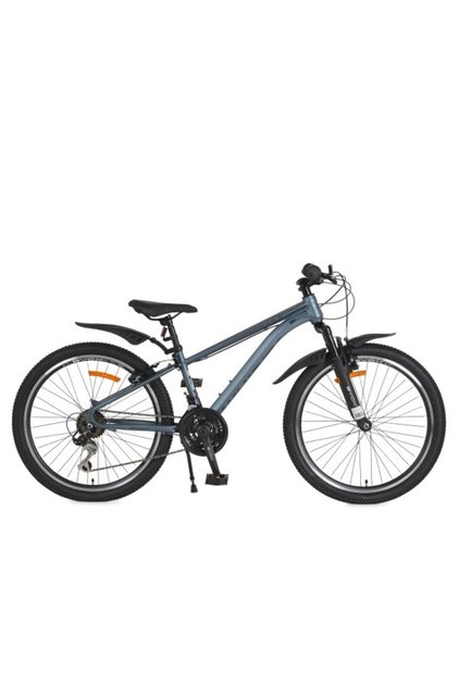 Детско колело 24 инча Whizzy Gray, за 8-12 години, 21 скорости Shimano, предно окачване, алуминиеви спирачки