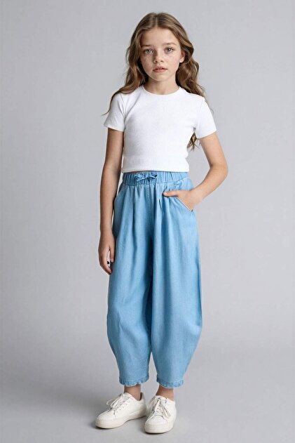 Balloon Fit Ekstra Rahat Balon Kesim Jean Pantolon Kız Çocuk G4706A826SM