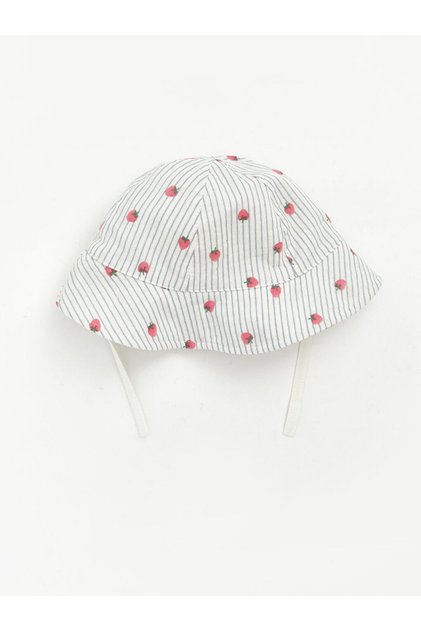 Strawberry Patterned Baby Girl Bucket Hat