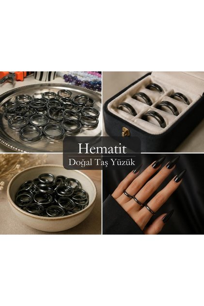 Hematite Natural Stone Ring