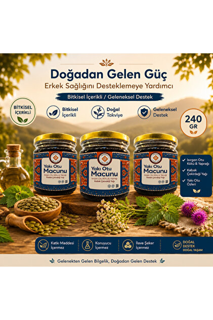 Macunu Erkekler İçin Yaşam Konforuna Destek Bitkisel Macun 240 Gr X 3 Adet