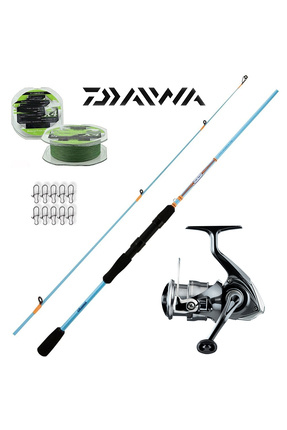 KAMIKA   お得セット Fishack Tam Takım Spin Olta Seti - 240cm Kamış 5-30GR / 6000'lik 3