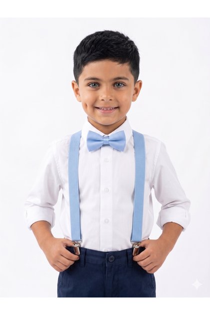 Boy's Trouser Suspenders and Bow Tie Set 1-10 Years Old