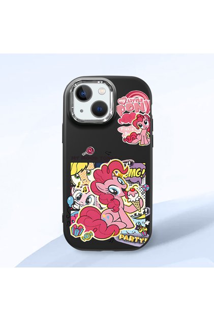 Black Silicone Case Compatible with iPhone 13 Mini with Shock-Absorbing Camera Protections