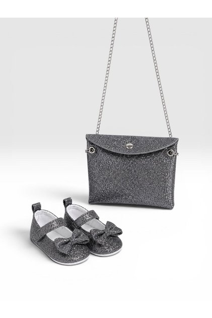 Baby First Step Shoes and Bag Set Daily Stylish Combination Orthopedic Non-Slip Bottom Sole Noix Model
