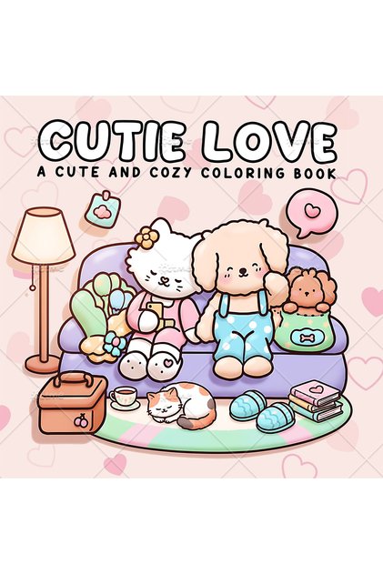 CUTIE LOVE Bold-easy Patterns Coloring Book for Adults Cute Drawing Book Perfect Gift for Party a...