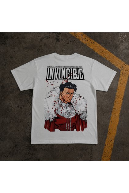 Invincible Comic Emperor Mark Printed Oversize T-Shirt